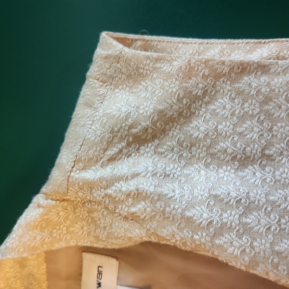 RENA ROWAN SILK BLEND LINED BUTTON DOWN SLEEVELESS VEST TAN GOLD SIZE 8 GUC - Picture 10 of 11
